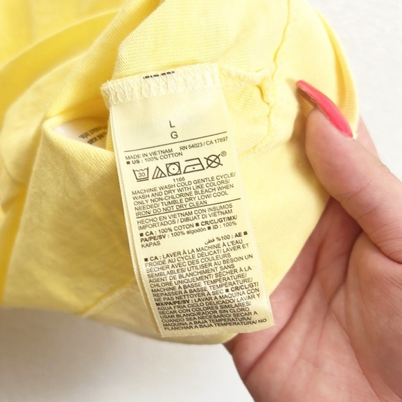 Old Navy Yellow Cropped Summery 100% Cotton Tank Top - Picture 4 of 8